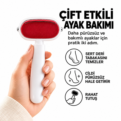 Softivas™ Çift Taraflı Ayak Törpüsü Nasır Ölü Deri Temizleyici